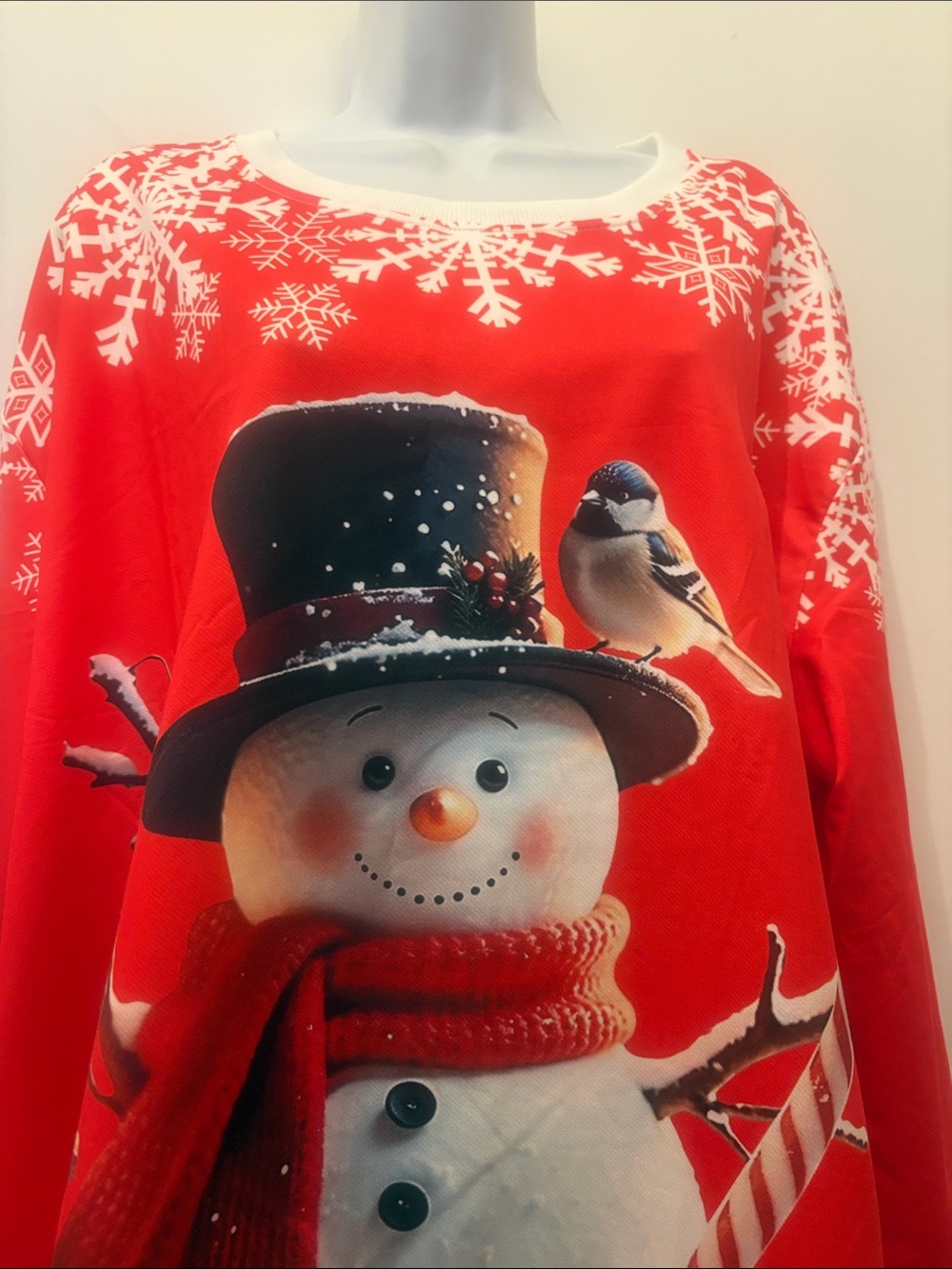 Christmas sweater of snowman Light weight hotter climate size XL